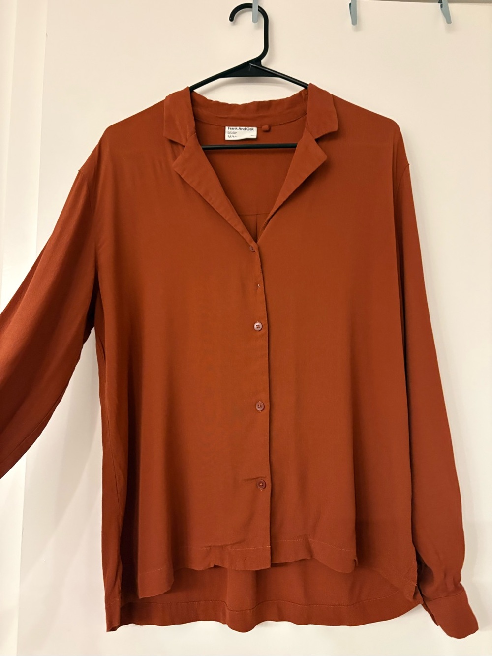 Frank & Oak Rust Button-Front Shirt